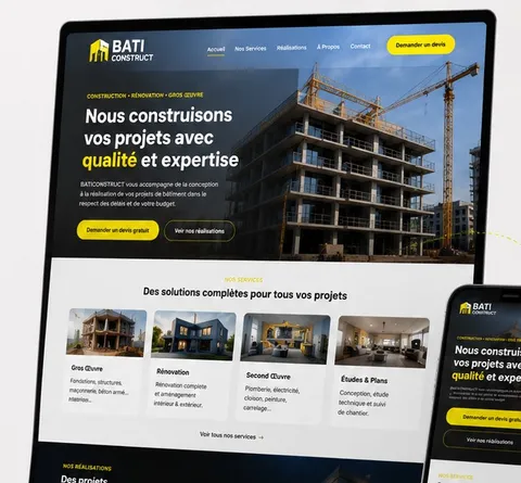Site web pour BTP & construction