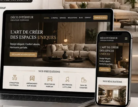 Site web pour Décoration intérieure