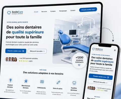 Site web pour Cabinets dentaires