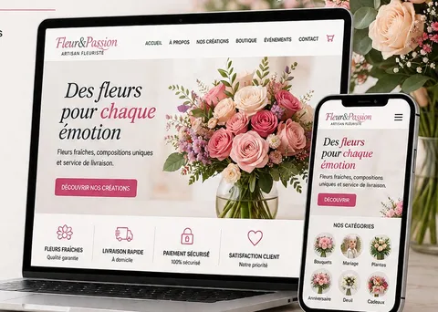 Site web pour Fleuristes